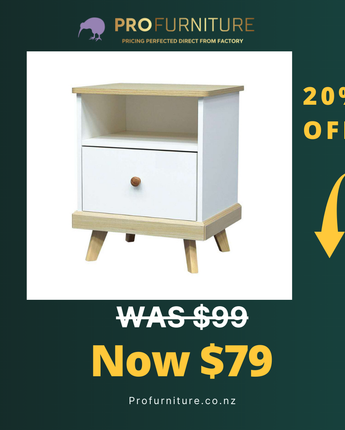 Mantua Bedside Table with Drawer