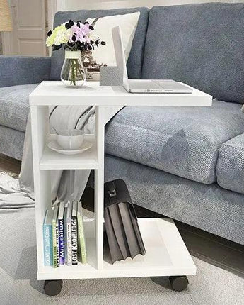 Luna Lamp Table / Side Table With Wheels