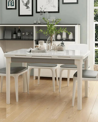 My Store Nuoro 1.2-1.49m/0.79m/0.76m Extendable Dining Table(Glass top)