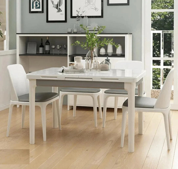 Nuoro Extendable Dining Table(Glass top