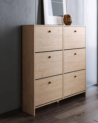 Sisco Shoe Cabinet With 6 Double-Layer Drawer