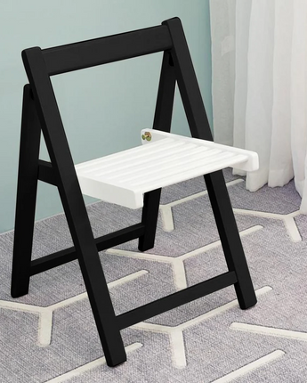 My Store White Lecce Foldable Dining Chair(Set of 2),White/Oak